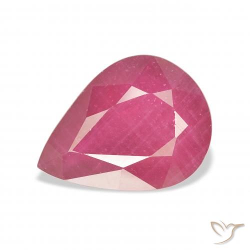 7.34ct Naturel Rouge moyen Rubis, En forme de poire, VS