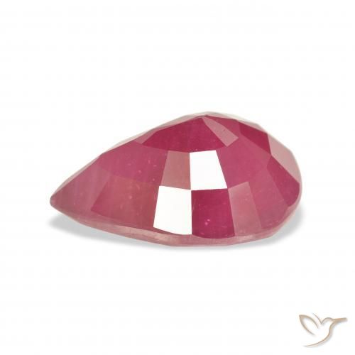 Rubis Rouge moyen naturelle En forme de poire, 7.34 ct, VS