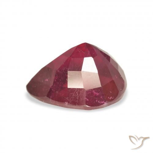 Rubis Cramoisi profond naturelle En forme de poire, 6.37 ct, VS