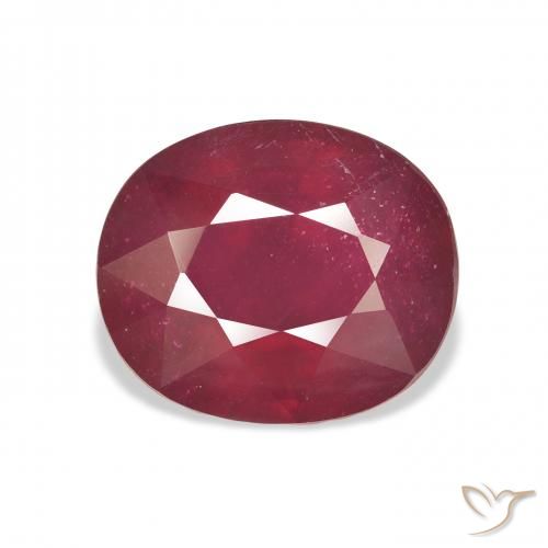 10.90ct Naturel Rouge foncé Rubis, ovale, VS