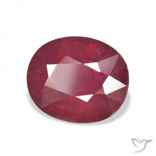 Rubis Rouge foncé naturelle ovale, 10.90 ct, VS