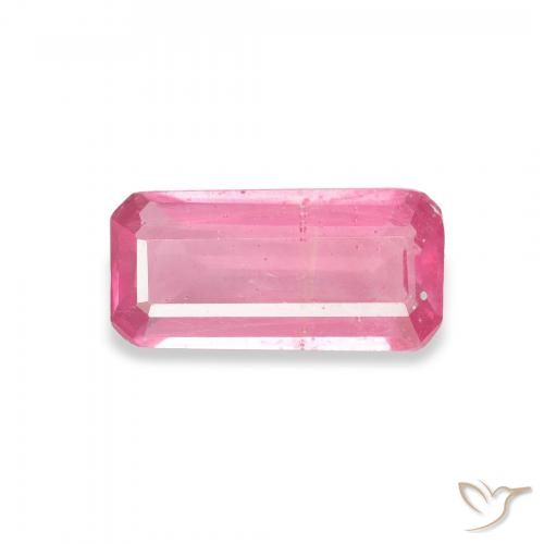 1.35ct Naturel Rose vif Rubis, Taille émeraude, VS-SI