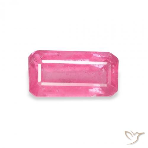 1.61ct Naturel Rose vif Rubis, Taille émeraude, VS-SI