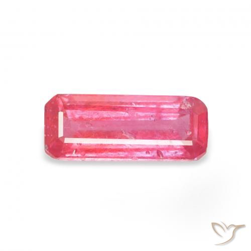 1.20ct Naturel Rose intense Rubis, Taille émeraude, VS-SI