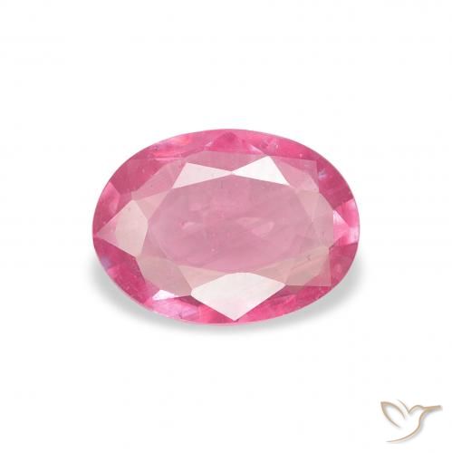 1.09ct Naturel Medium Dark-Pink Rubis, ovale, VS-SI