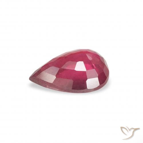 Rubis Rose rougeâtre naturelle En forme de poire, 0.92 ct, VS-SI