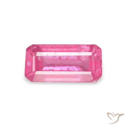 1.14ct Naturel Rose vif Rubis, Taille émeraude, SI