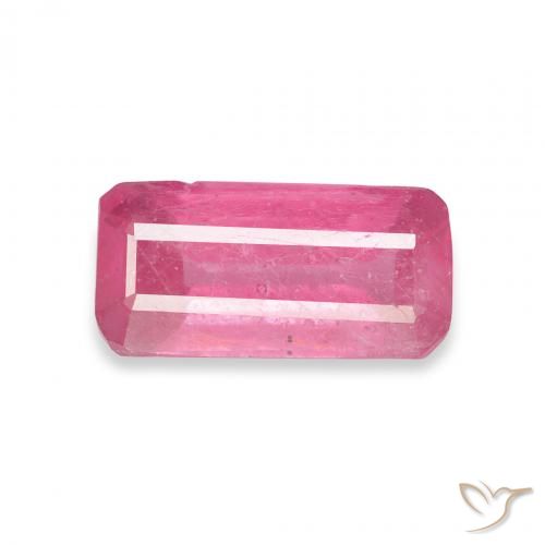 1.92ct Naturel Medium Dark-Pink Rubis, Taille émeraude, SI