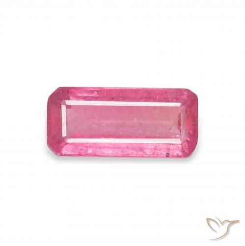 1.07ct Naturel Rose vif Rubis, Taille émeraude, VS-SI