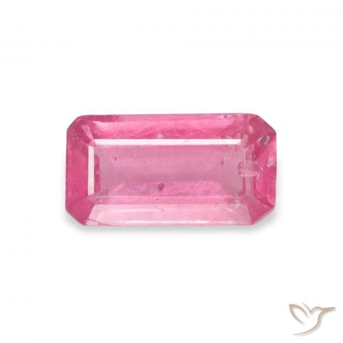 1.55ct Naturel Rose vif Rubis, Taille émeraude, VS-SI