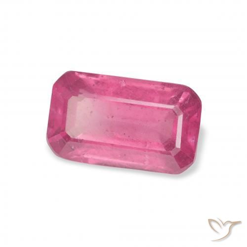 Rubis Medium Dark-Pink naturelle Octogone / coupe Émeraude, 3.12 ct, VS-SI
