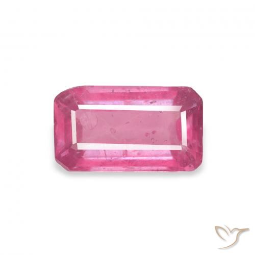 1.44ct Naturel Rose vif Rubis, Taille émeraude, VS-SI