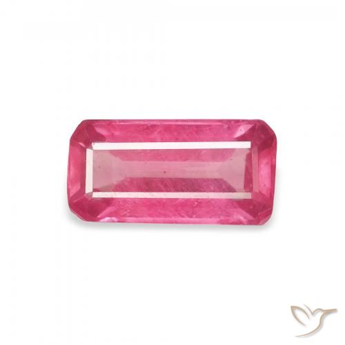 1.83ct Naturel Rouge Rosâtre Rubis, Taille émeraude, VS-SI