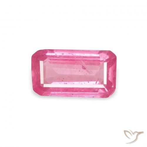 1.19ct Naturel Medium Dark-Pink Rubis, Taille émeraude, VS-SI