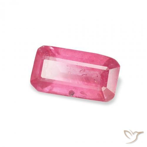 Rubis Punch aux fruits rouge naturelle Octogone / coupe Émeraude, 1.64 ct, VS-SI