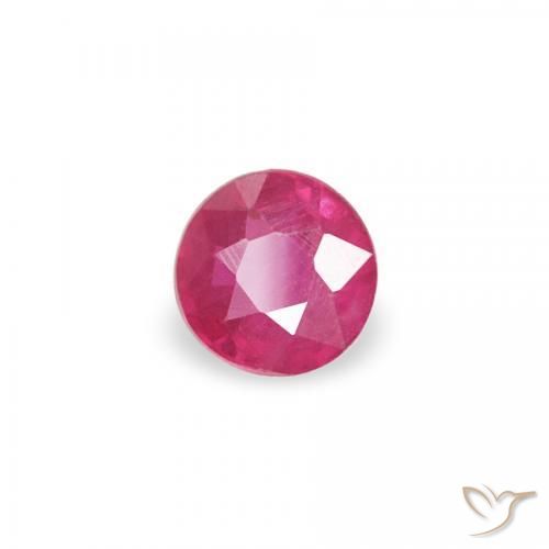 Rubis Rouge Rosâtre naturelle Tour, 0.08 ct, SI