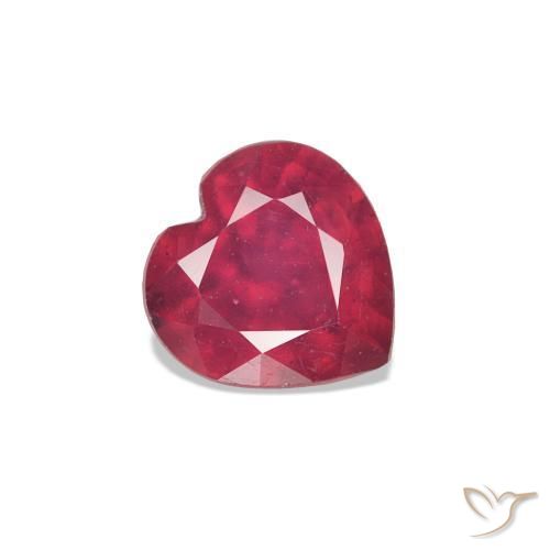 Rubis Rouge sang naturelle Cœur, 0.63 ct, VS