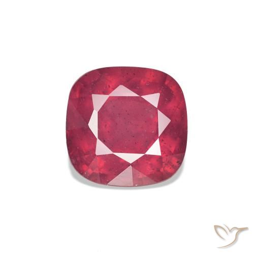 0.84ct Rose rougeâtre profond Rubis, Coussin, VS