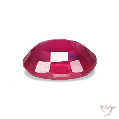 Rubis Rouge Rosâtre naturelle Coupe ovale, 1.17 ct, VVS-VS