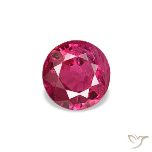 Rubis rouge naturelle coupe roude, 0,21 ct, VS