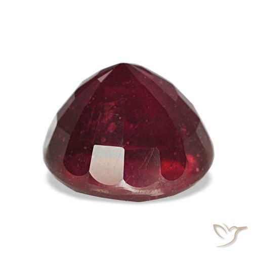 Rubis rouge naturelle coupe roude, 3,93 ct, VS