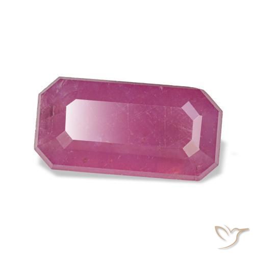 Rubis pourpre naturelle taille émeraude, 1,71 ct, VS