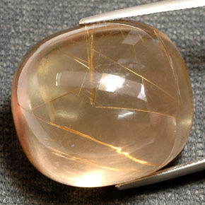 Quartz rutilé jaune naturelle transparent, 78,65 ct, transparent / translucide