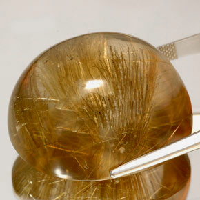 Quartz rutilé jaune naturelle transparent, 128,20 ct, transparent / translucide