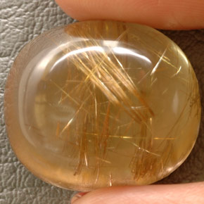 Quartz rutilé jaune naturelle transparent, 48,93 ct, transparent / translucide
