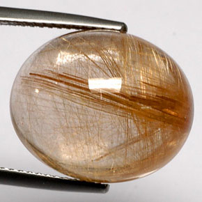Quartz rutilé jaune naturelle transparent, 18,48 ct, transparent / translucide