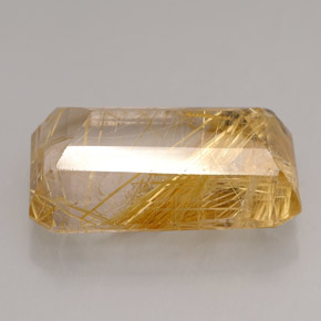 Quartz rutilé jaune naturelle transparent, 12,60 ct, transparent / translucide