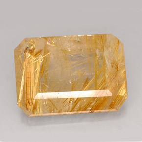Quartz rutilé jaune naturelle transparent, 16,29 ct, transparent / translucide