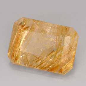 Quartz rutilé jaune naturelle transparent, 16,29 ct, transparent / translucide