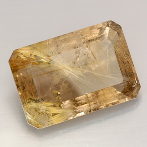 Quartz rutilé jaune naturelle transparent, 37,66 ct, transparent / translucide