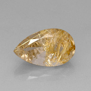 Quartz rutilé jaune naturelle transparent, 8,96 ct, transparent / translucide