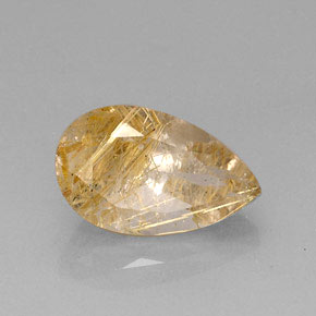 Quartz rutilé jaune naturelle transparent, 8,96 ct, transparent / translucide