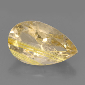 Quartz rutilé jaune naturelle transparent, 8,60 ct, transparent / translucide