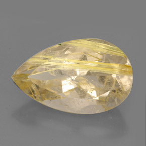 Quartz rutilé jaune naturelle transparent, 8,60 ct, transparent / translucide