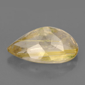 Quartz rutilé jaune naturelle transparent, 8,60 ct, transparent / translucide