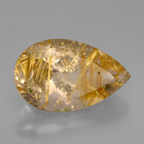 Quartz rutilé jaune naturelle transparent, 8,72 ct, transparent / translucide