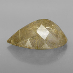 Quartz rutilé jaune naturelle transparent, 7,08 ct, transparent / translucide