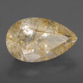 Quartz rutilé jaune naturelle transparent, 8,34 ct, transparent / translucide