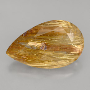 Quartz rutilé jaune naturelle transparent, 8,64 ct, transparent / translucide