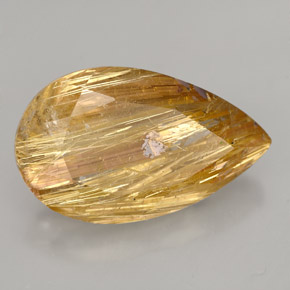 Quartz rutilé jaune naturelle transparent, 8,64 ct, transparent / translucide