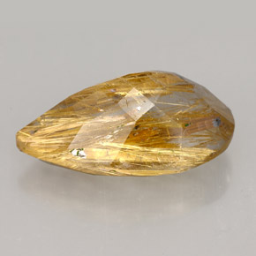 Quartz rutilé jaune naturelle transparent, 8,64 ct, transparent / translucide