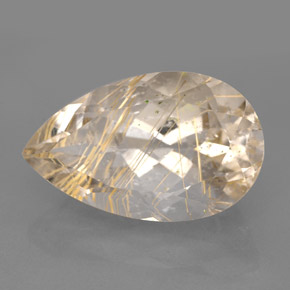Quartz rutilé jaune naturelle transparent, 9,56 ct, transparent / translucide