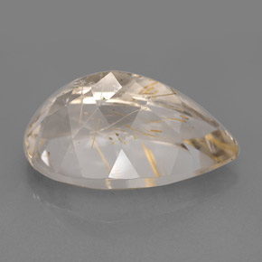 Quartz rutilé jaune naturelle transparent, 9,56 ct, transparent / translucide