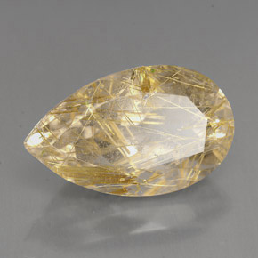 Quartz rutilé jaune naturelle transparent, 9,59 ct, transparent / translucide