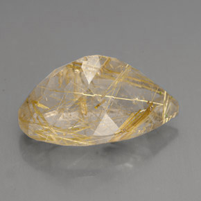 Quartz rutilé jaune naturelle transparent, 9,59 ct, transparent / translucide