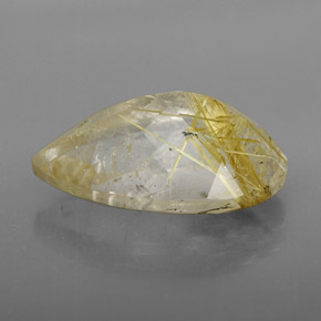 Quartz rutilé jaune naturelle transparent, 8,11 ct, transparent / translucide
